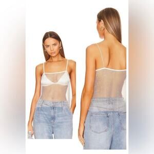 weworewhat crystal mesh cami 100 white size women xxl